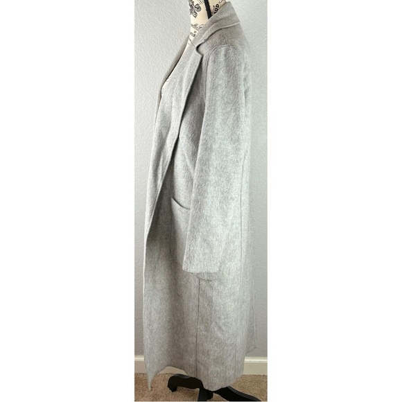 Mango Suit Grey Wool Blend Long Lined Jacket, size Small - Picture 7 of 12